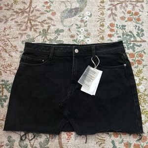 ZARA black denim jean skirt size L